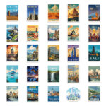 World map themed waterproof decorative stickers for laptops. - Image 3