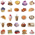 Food-themed planner/notebook phone case decorative waterproof stickers - Image 3